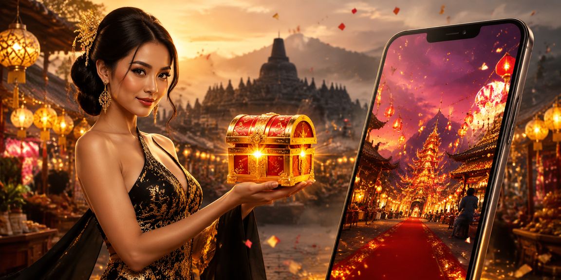 Pengguna mengakses kasino mobile di pasar malam Vietnam yang ramai